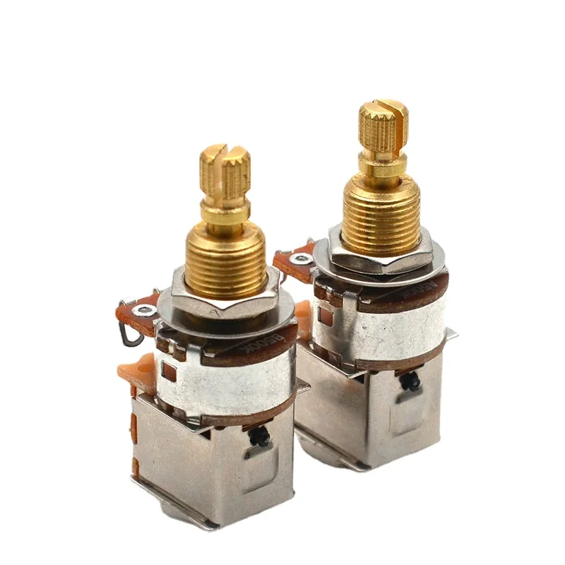 1pcs Guitar Potentiometer Push Push Potentiometer A250K / B250K / A500K / B500K Copper Short and Long Split Shaft