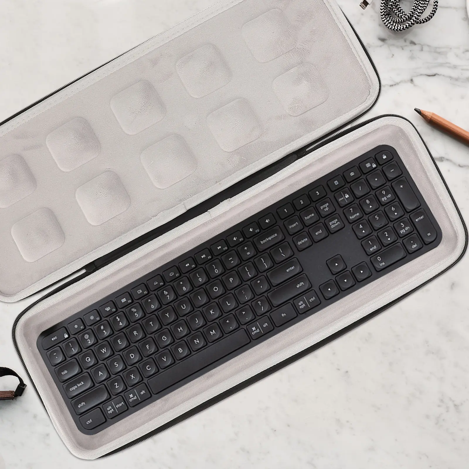 

Heavy-Duty Eva Keyboard Protective Sleeve Zipper for G913 and Other Full-Size Keyboards Portable Travel Carry Bag