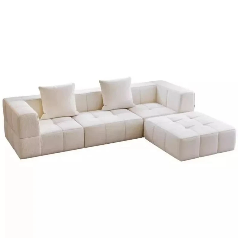 Cream wind marshmallow sofa, free combination Internet celebrity compression vacuum fabric sofa