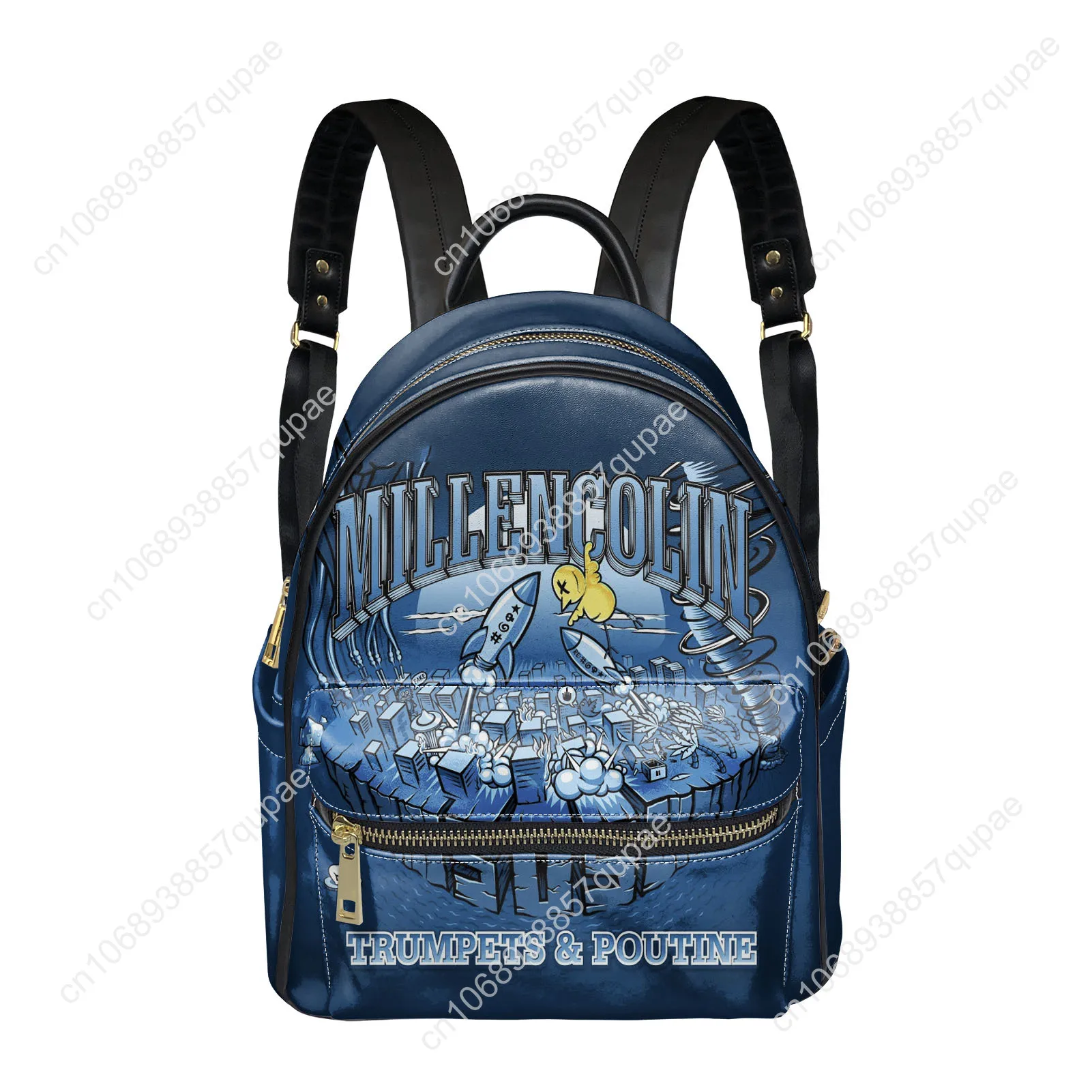 Millencolin Punk Rock Band Backpack Womens Men Personalized Double Shoulder Bag Business Travel Bookbag Rucksack Gift Daypack