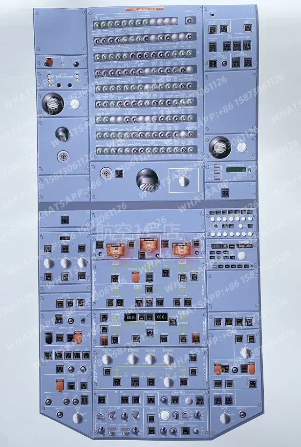 AIRBUS A320 Simulator Cockpit Map Training Flipchart 91 × 63.6 سم