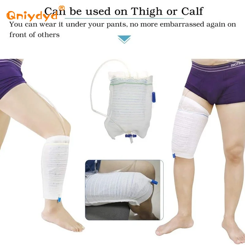 Urine Bag Holder Leg Sleeve Breathable and Elastic for Urine Drainage Bags Strap Holder Urinary Incontinence Supplies