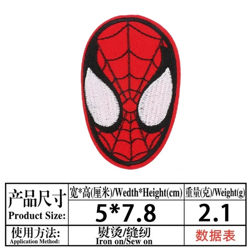 Superhero Patch Spiderman Embroidered Clothing Patches Anime Cartoon Cloth Decoration Accessories for Shirt Pants Jeans Bags