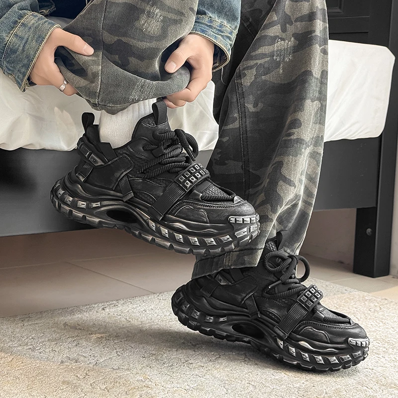 

Fashion Casual Shoes Designer Platform Height Increasing Sports Shoes for Men Street Style Tennis Shoe Men's Thick Sole Sneakers