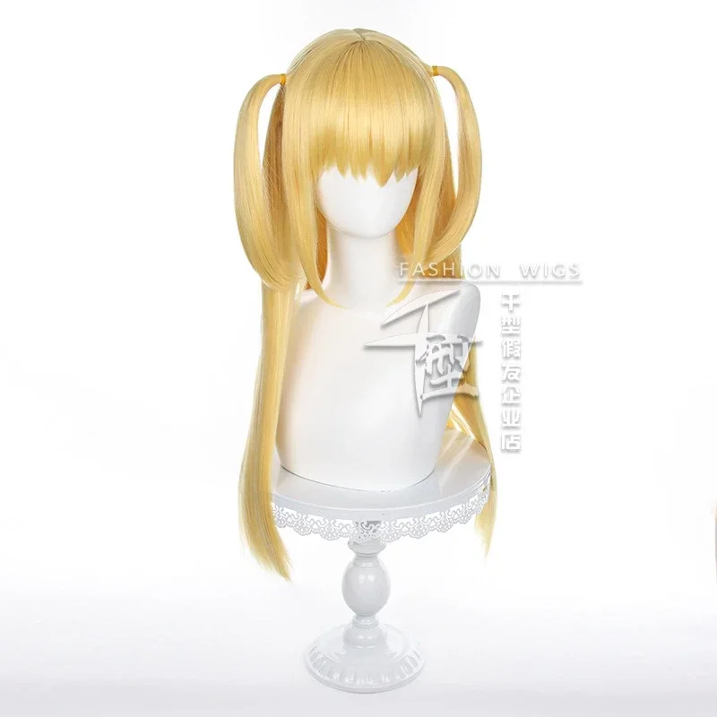 Аниме Женщины Death Note Косплей Золотые Длинные Волосы Миса Амане Хэллоуин Ролевые Игры Парики Парик MN3