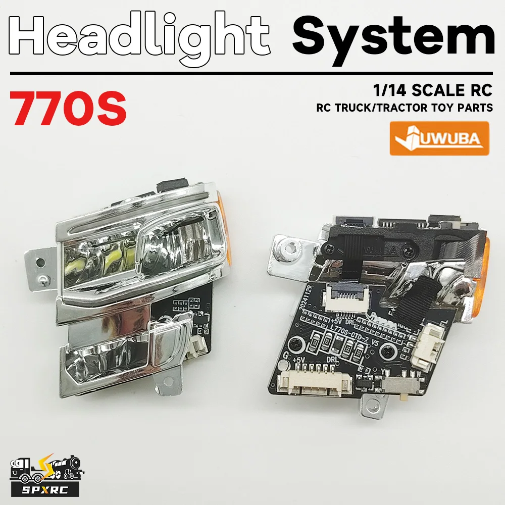 770S LED Headlight Lighting System Lamp 5V For 1/14 Tamiyaa RC Dump Truck Tractor SCANIAA 8X4 56368 56371 JUWUBA Toy Model Parts