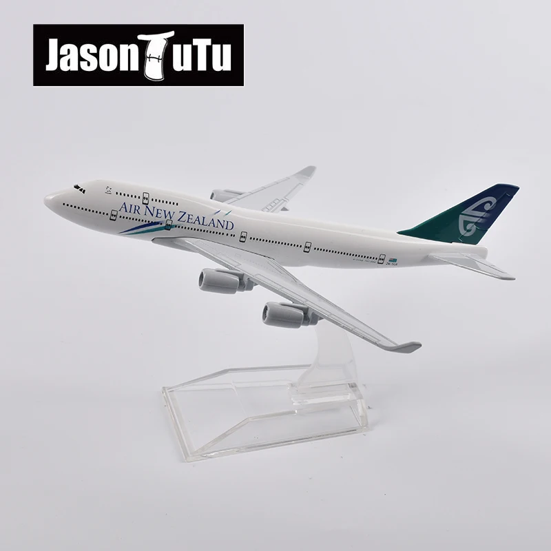 JASON TUTU Air New Zealand B747 Airplane Model Aircraft Diecast Metal 1/400 Scale Planes