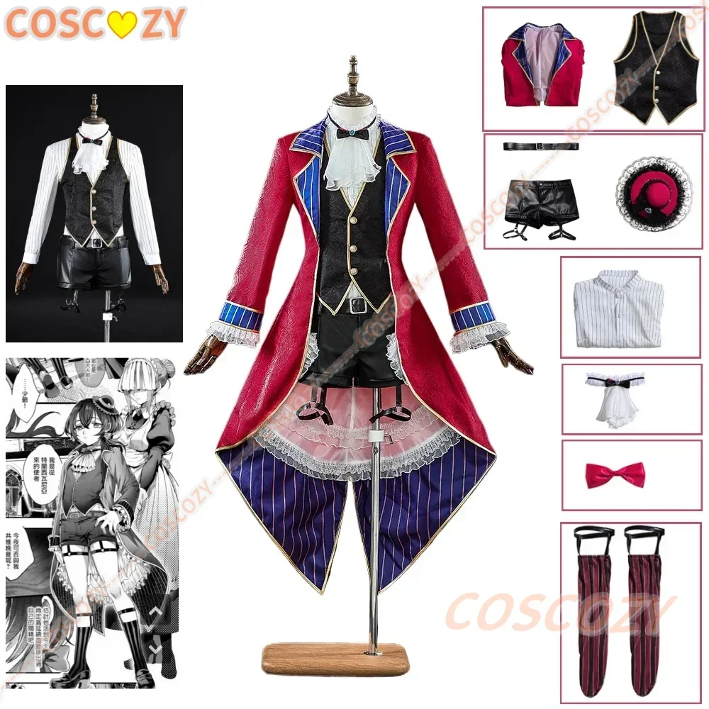 

CosplayNew Cosplay Anime Comic Bathory Cosplay Costume Bathory Red Uniform Hat Stockings Headwear Suit Halloween Party Con Costu