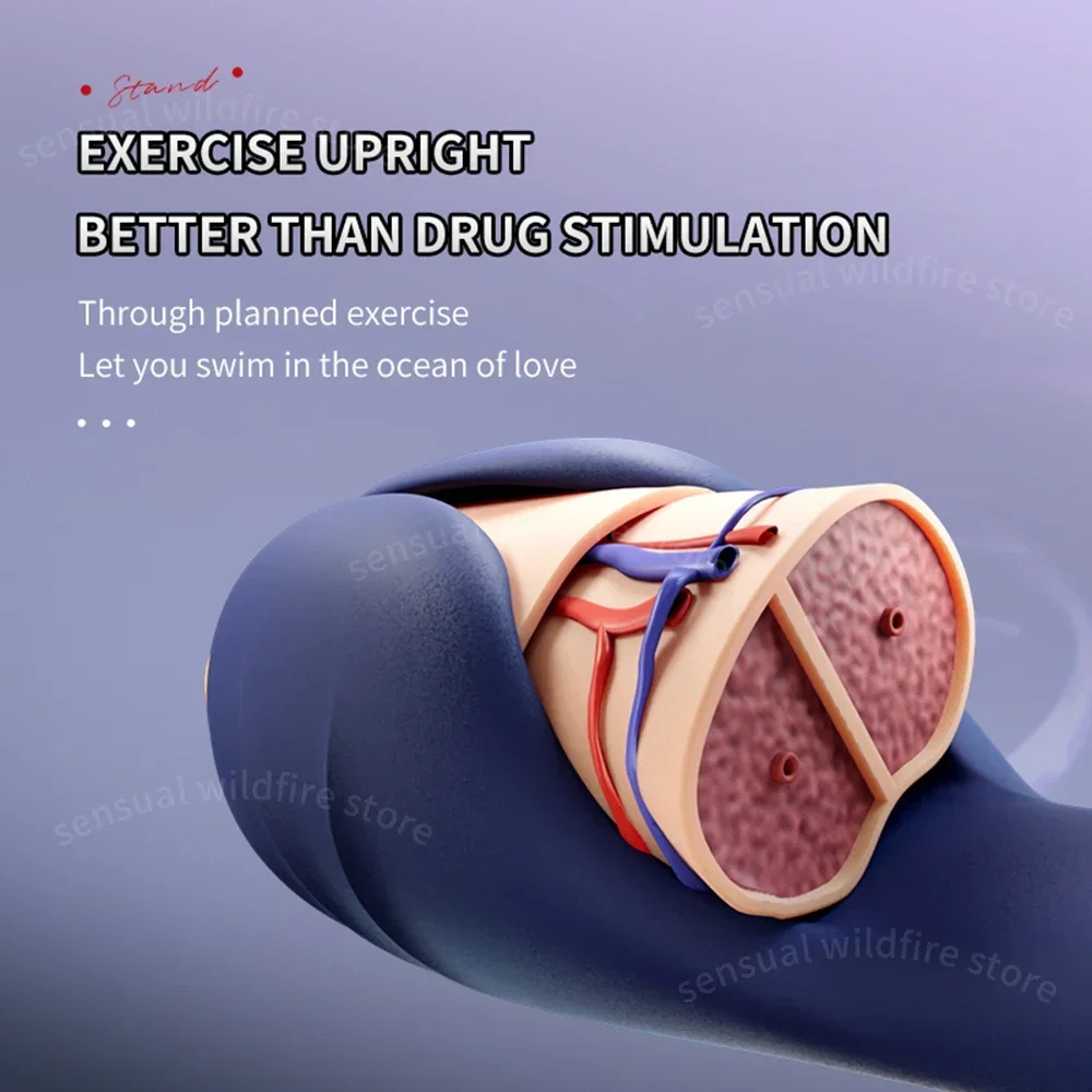 SCPenis كم هزاز ذكر الاستمناء صدمة كهربائية شبح الديك مدلك تأخير التحمل التمارين محفز لعبة الجنس للرجال #5