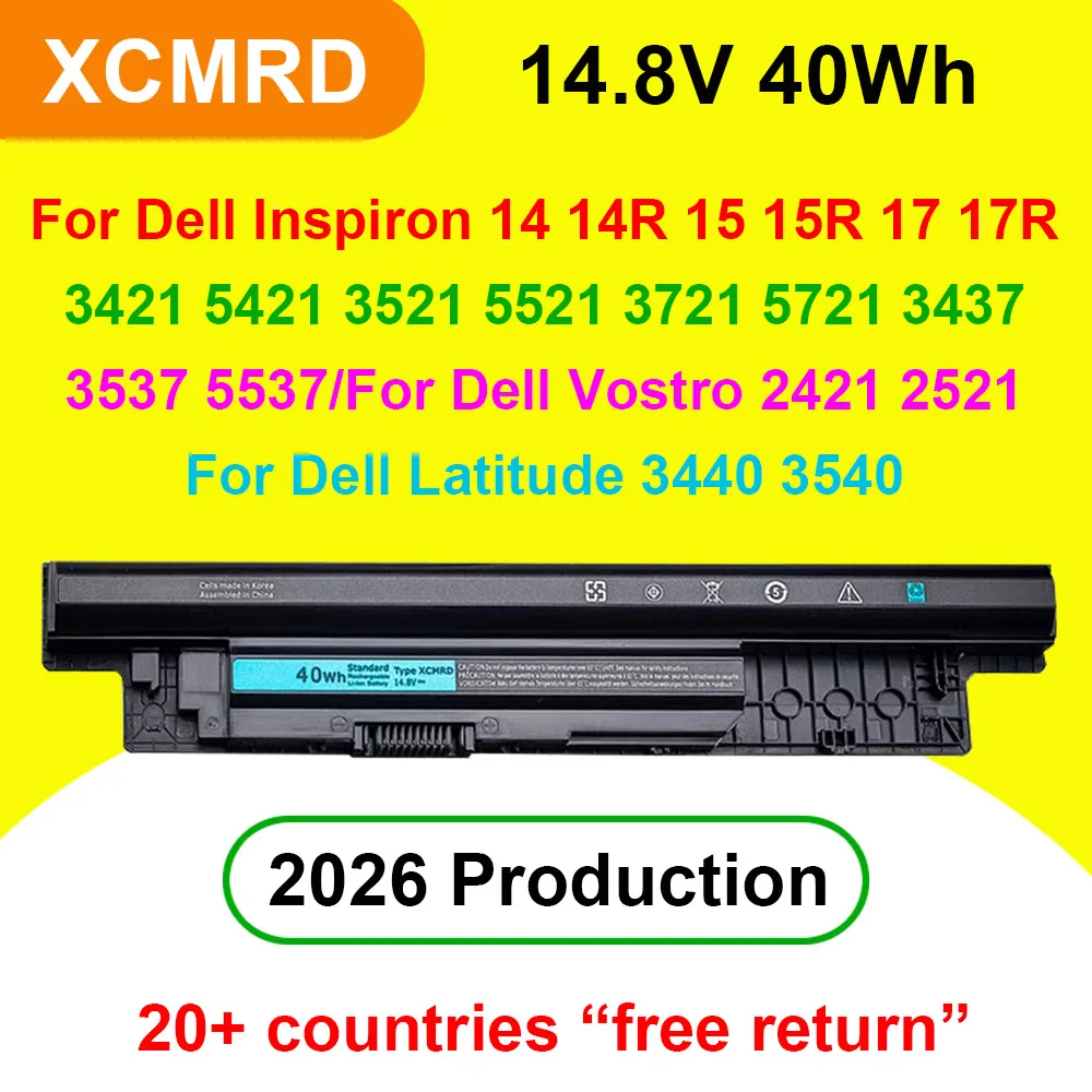 40Wh XCMRD Laptop Battery For Dell Inspiron 3421 3437 5421 3521 5521 3537 5537 3721 5721 Vostro 2421 2521 Latitude 3440 3540