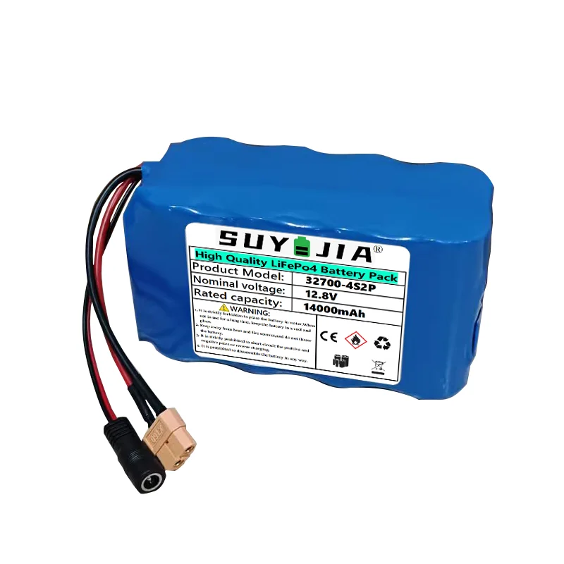 Lifepo4 Battery Pack 32700 4S1P/4S2P 12.8V7Ah/14Ah with BMS for Electric Boats Drones Toy Cars Etc Uninterruptible Power Supply