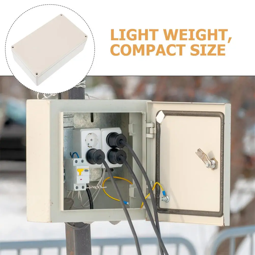 Plastic Waterproof Junction Box 75x120x200 Lightweight Compact Outdoor Cable Covers Electrical Storage Box DIY Project