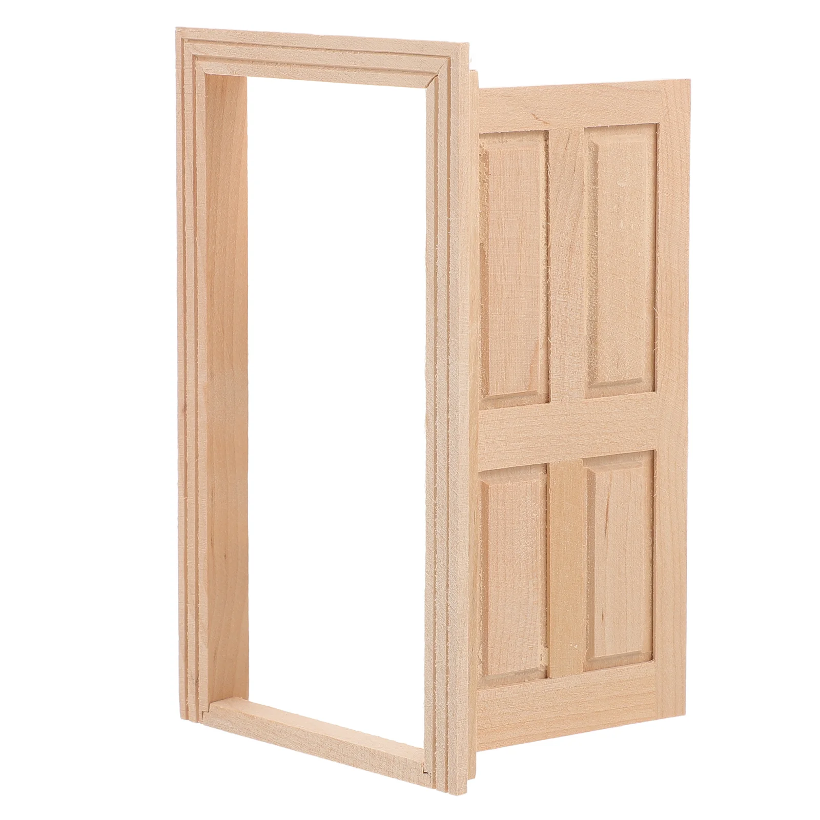 Mini Gate Model House Wooden Door Baby Miniature Construction Supplies Simulation Fairy Accessories