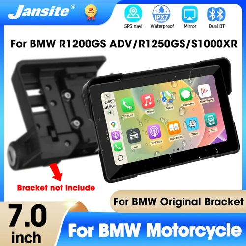 Imagen 1 del producto Jansite-navegador GPS inalámbrico para motocicleta BMW, 7 pulgadas, Android, Auto, Dual BT, para BMW R1200GS ADV/ R1250GS ADV/S1000XR