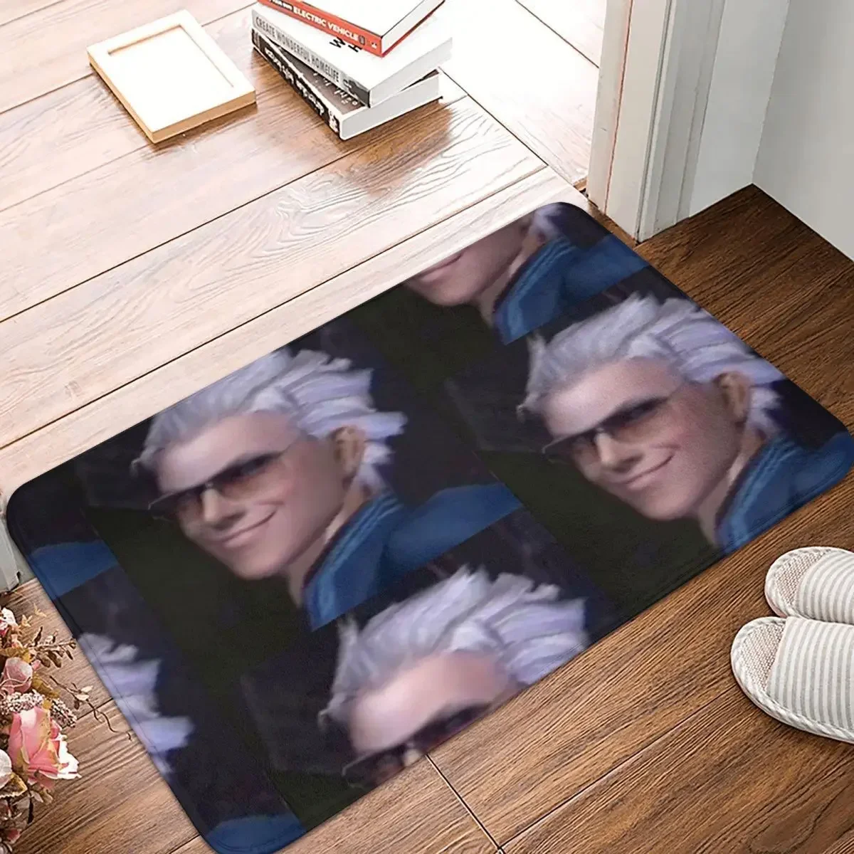 Vergil From The Devil May Cry Series Doormat Rug Carpet Mat Footpad Polyester Non-slip Dust-Proo Entrance Kitchen Bedroom