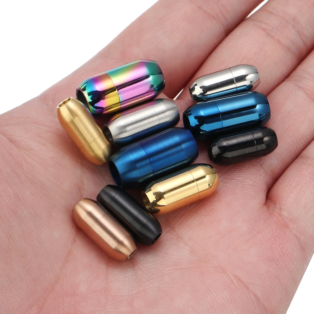2 stücke bunte Edelstahl Magnet verschlüsse Leders chnur Armband Anschlüsse End verschluss Magnets chnalle DIY Schmuck herstellung – Detail 4