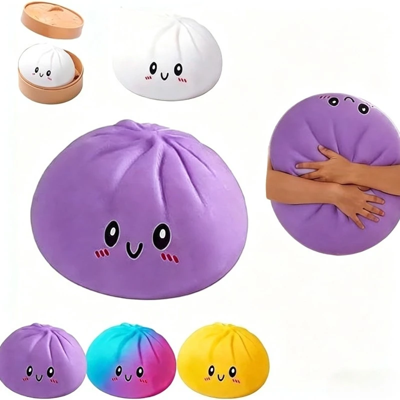 15cm-カラフルな餃子型スクイーズストレスボール-再利用可能-低反発-減圧生地ボール-ユニークな家の装飾-誕生日プレゼント