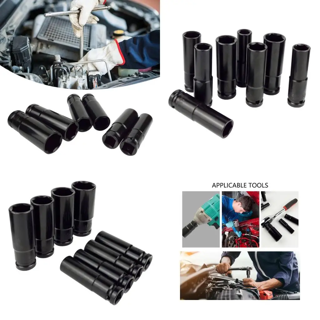 مريح الصناعية 15 قطعة "محرك عميق مجموعة مقابس 8-24 مللي متر أداة صيانة السيارة جودة عالية