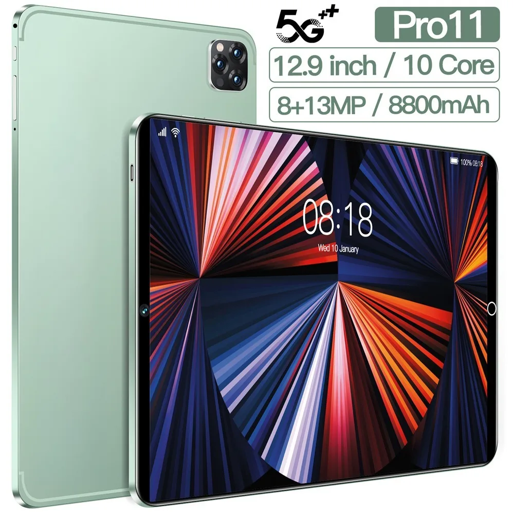 

New Global Version Pad Pro 11 Original Tablet 4G 5G Dual Sim 12.9inch Tab 8800mAh Android 10 Tablets PC For Children's Kids Gift