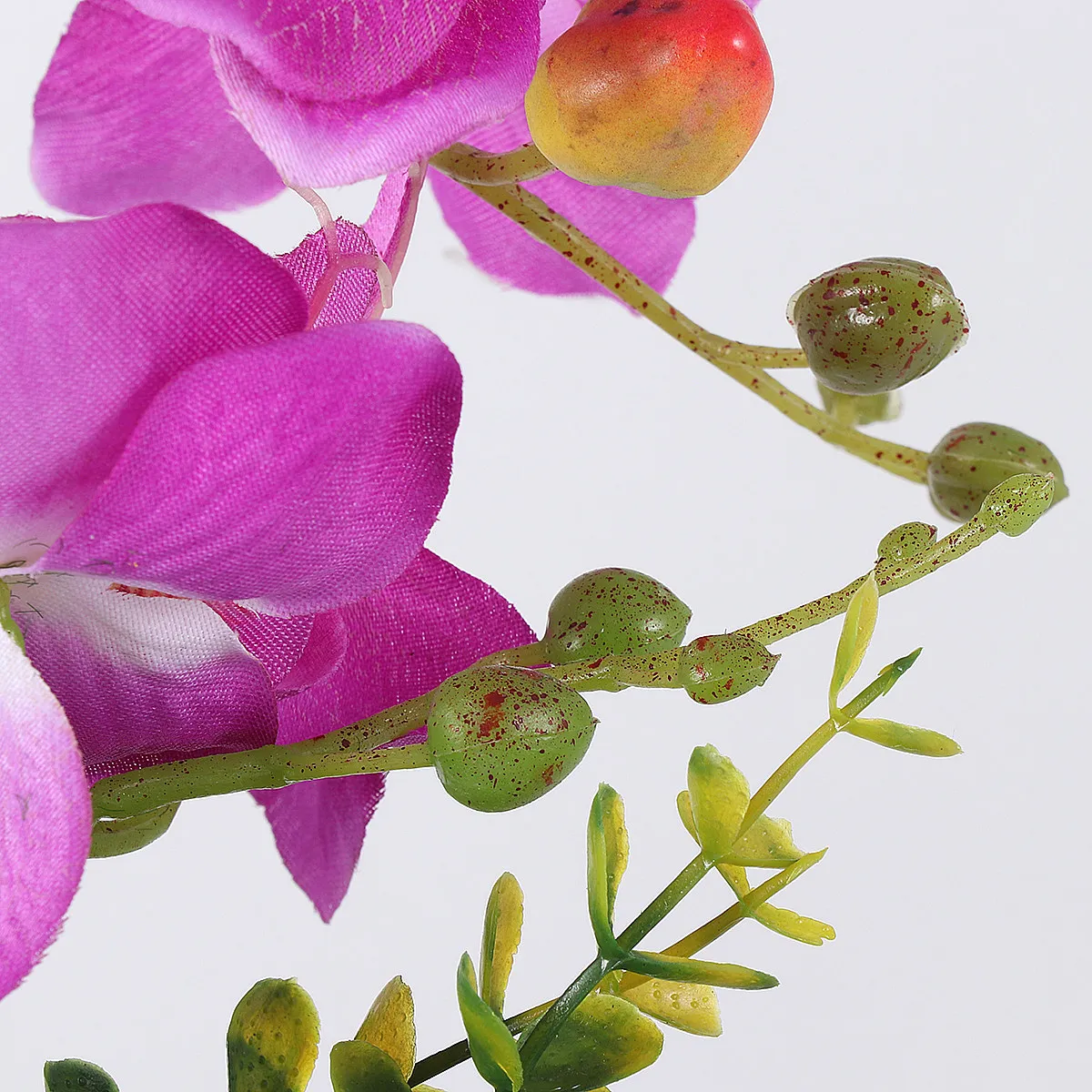 

Искусственная орхидея-бонсай в горшке, имитация растения, украшение для дома, офиса, балкона, фиолетовая, для декора сада