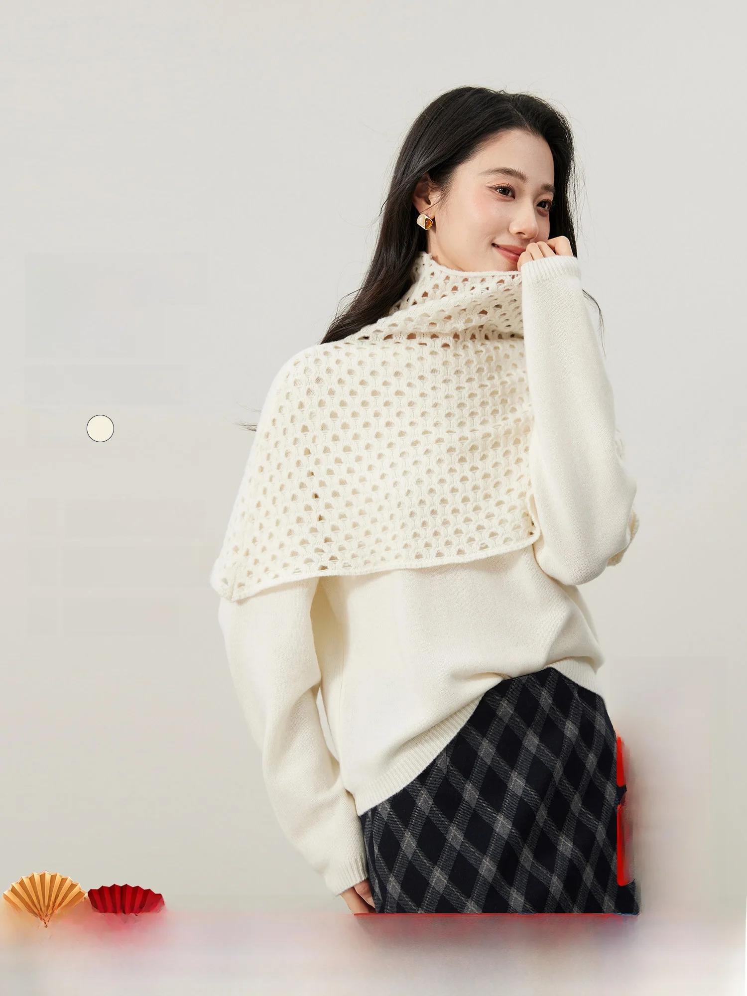 

00% Wool Knitted Sweater Set with awl Hook Flower Design Lazy Sle Women's Winter Faion Soft Loose Fit Long Sve or...