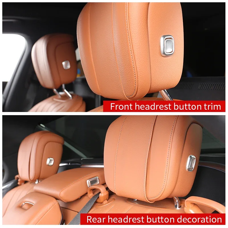 Headrest buttons for Mercedes w223 S  class 2021~2025 covers trim benz s w223 S400 S450 S550 S480 amg supplies accessories