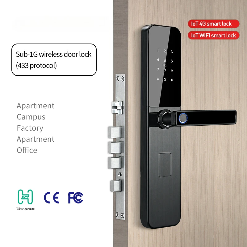 LAN smart 433 protocol networkWIFI wireless card lock Sub-1G network door