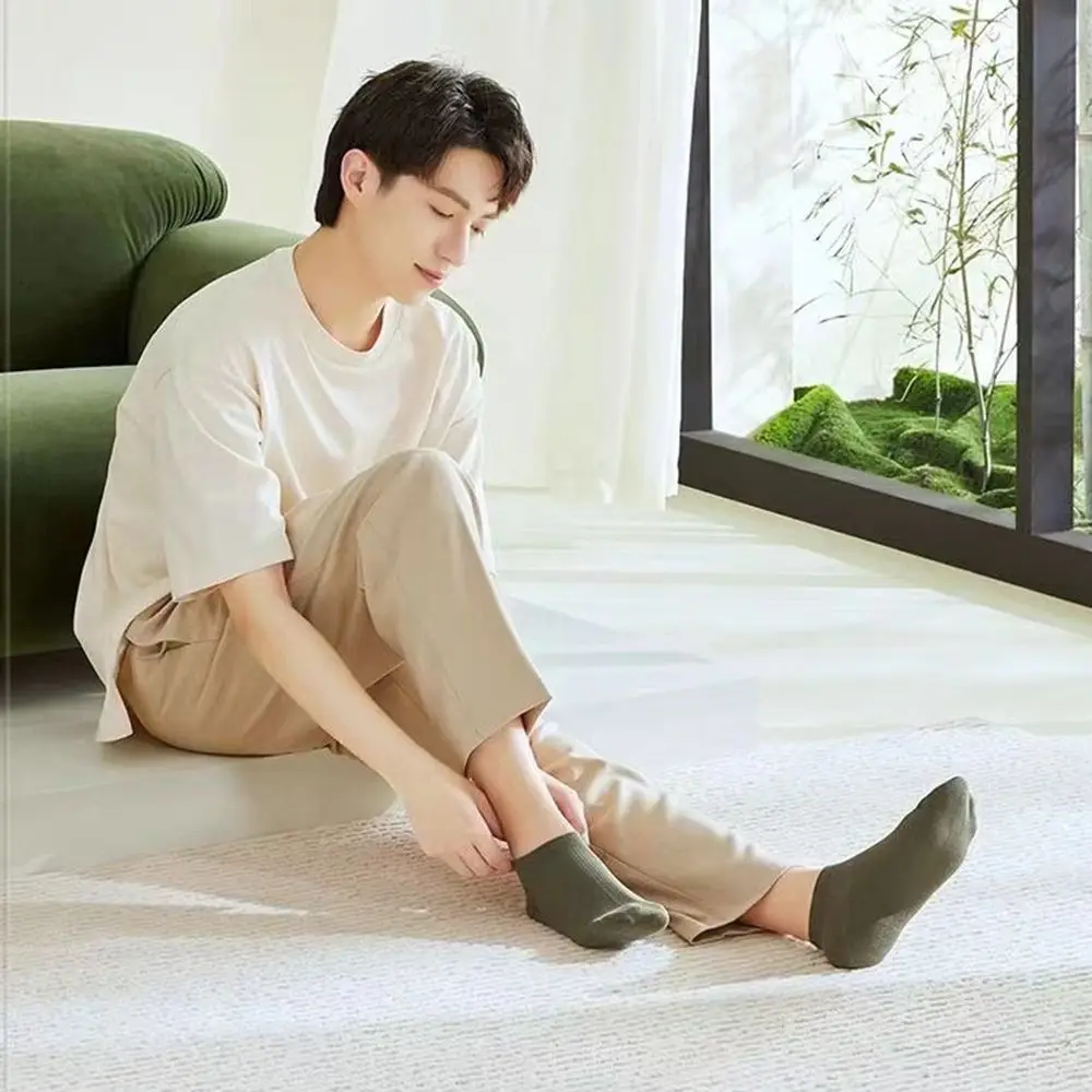 12 Pairs/Set Breathable Men's Summer Socks Thin Sweat Absorbing Man Boat Socks Comfortable Odor Proof Mesh Short Socks