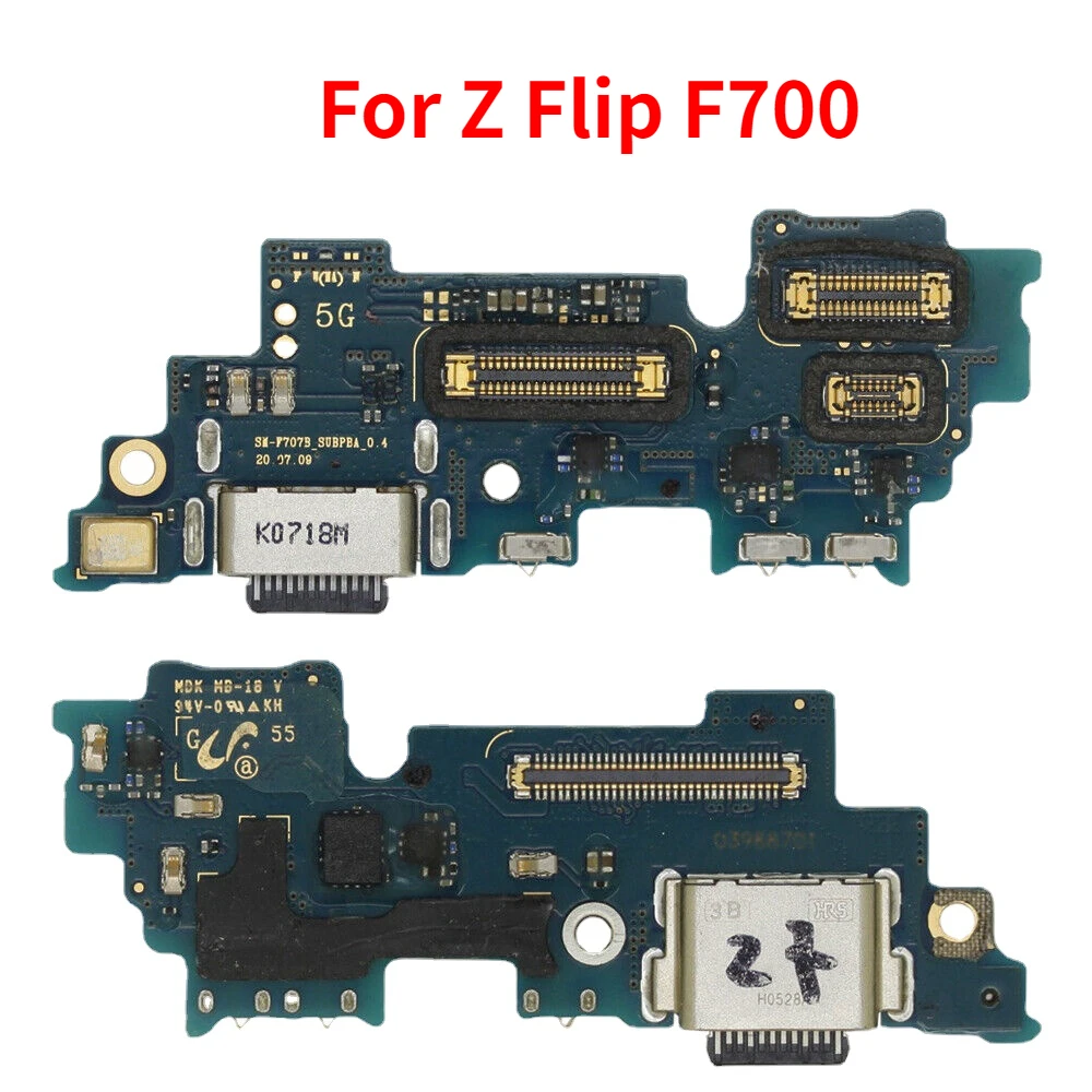 USB Charging Port Dock Mic Board For Samsung Galaxy Z Flip 1 2 3 4 5 5G F707  F711  F721 F731 U B N