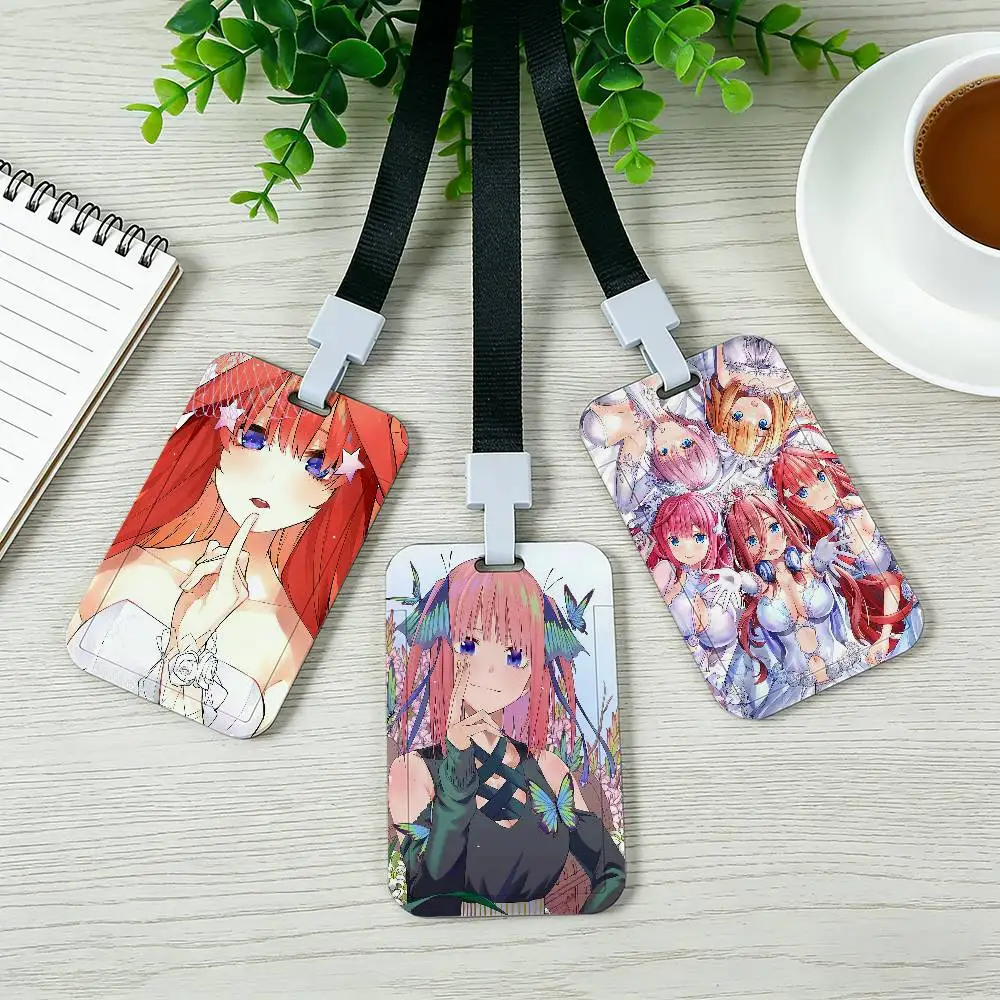Anime T-The Quintessential Quintuplets Lanyard Card Holder ID Bus Badge Holder Pass Hang Rope Lariat Gifts Keys Accessories