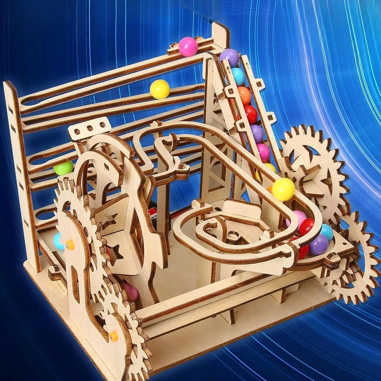 3D Electrical Wooden Puzzle DIY Science Kit for Leisure Activity 17.5x15x13.8cm Building Model