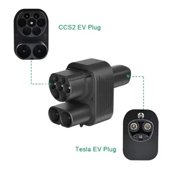 BERET CCS2 to Tesla AC+DC Adapter Genuine product 250A for Model 3/X/Y/S CCS COMBO 2 Adapter Support CCS2 and Type2 Charger