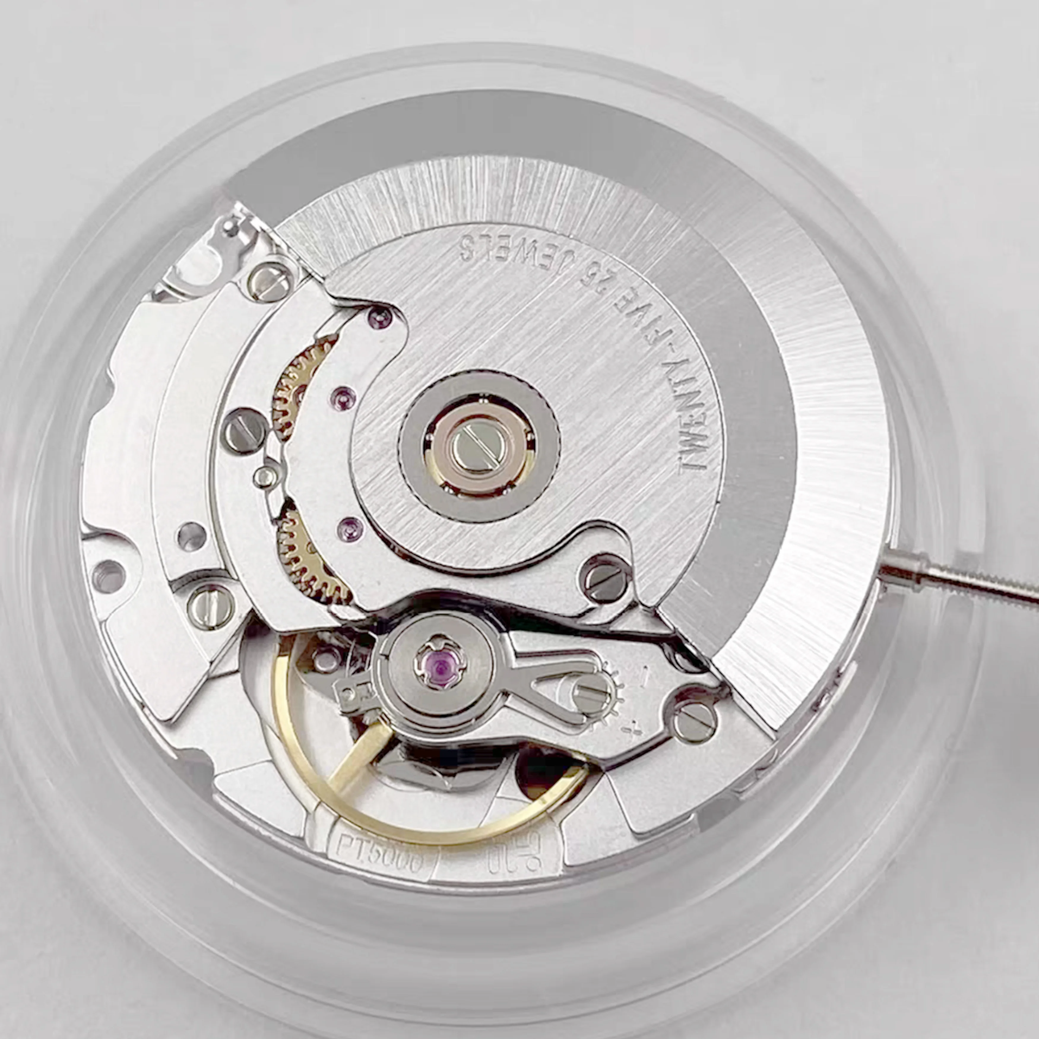 PT5000 Автоматический механизм 25 драгоценных камней Механизм с автоподзаводом Серебряный механизм часов 28800bhp Верхний клон 2824 Дисплей даты