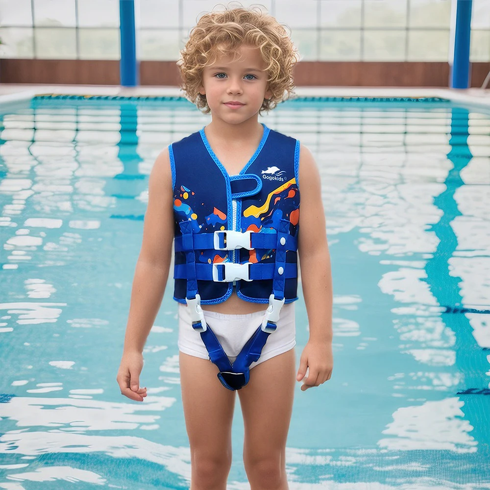 Chaleco de natación flotante para niños, traje de baño para niños pequeños, traje de baño de asistencia, entrenamiento de flotabilidad, chaqueta de natación de neopreno