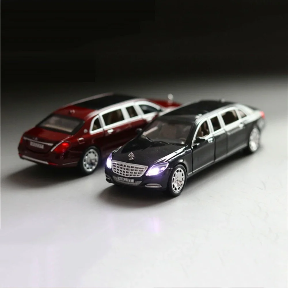 1:24 Maybach S600 Legierung Autos Spielzeug Modelle Druckguss 6 Türen geöffnet mit Licht Sound Fahrzeug Rad zurückziehen Auto Kinder Festival Geschenke