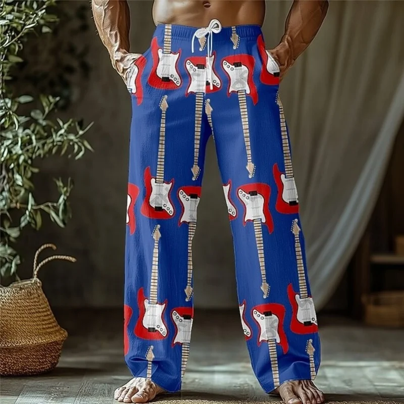 السراويل الرجالية الجديدة الخريف الأكثر مبيعا: فضفاضة تناسب مريحة للتنفس السراويل الرباط تصميم تنوعا واسعة الساق السراويل #3