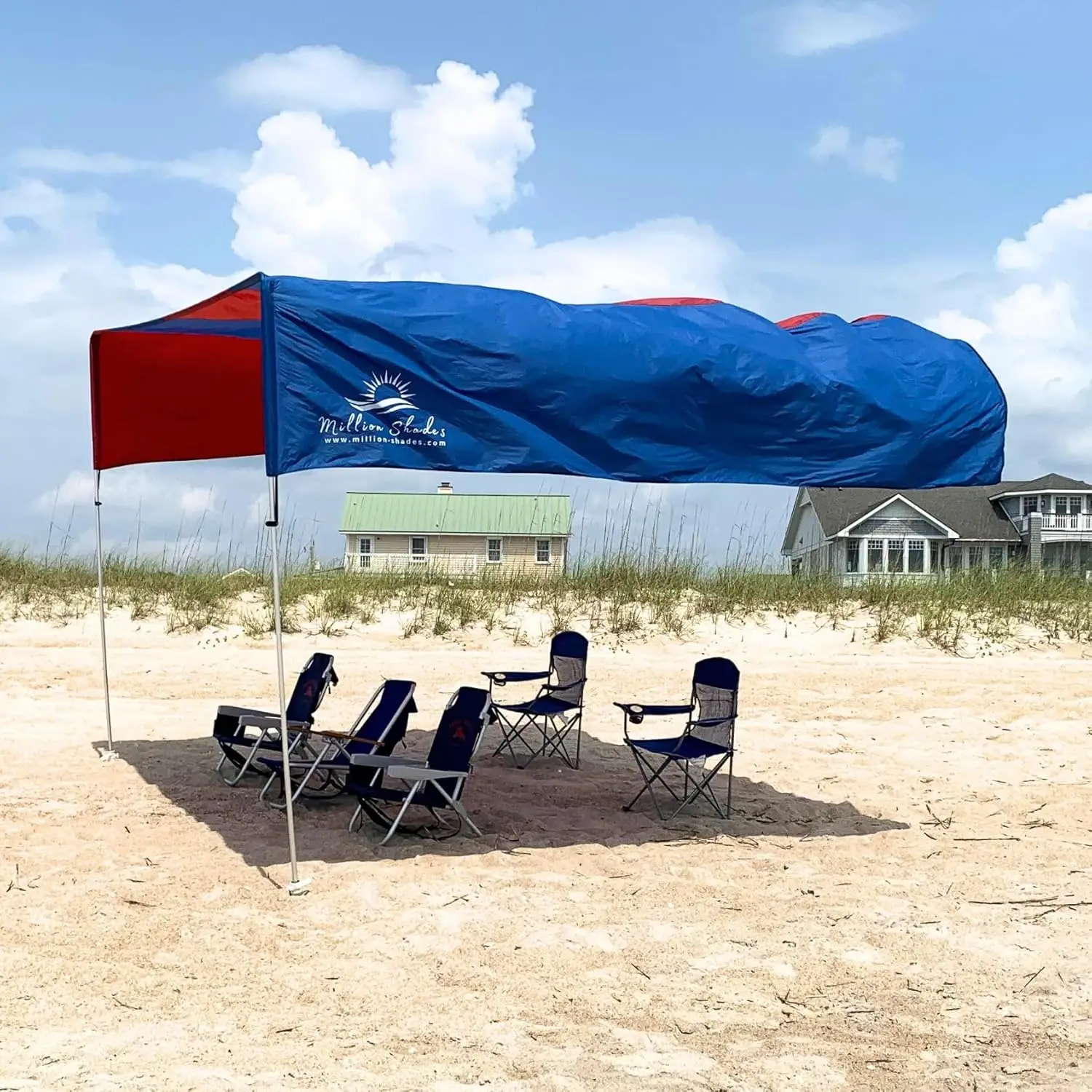 Flying Beach Shade | Most Innovative Beach Shade Canopy with UPF 50+ Sun Protection | Sun Shade Beach Canopy with Lightweight, E