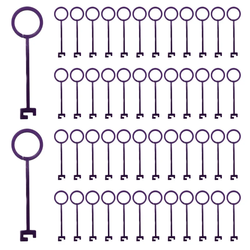 

ABHS-50Pcs Target Hanger Target Hook Clip Gong ABS Target Hanging Pipe Target Holders DIY Assembly Stand Kit Durable Purple