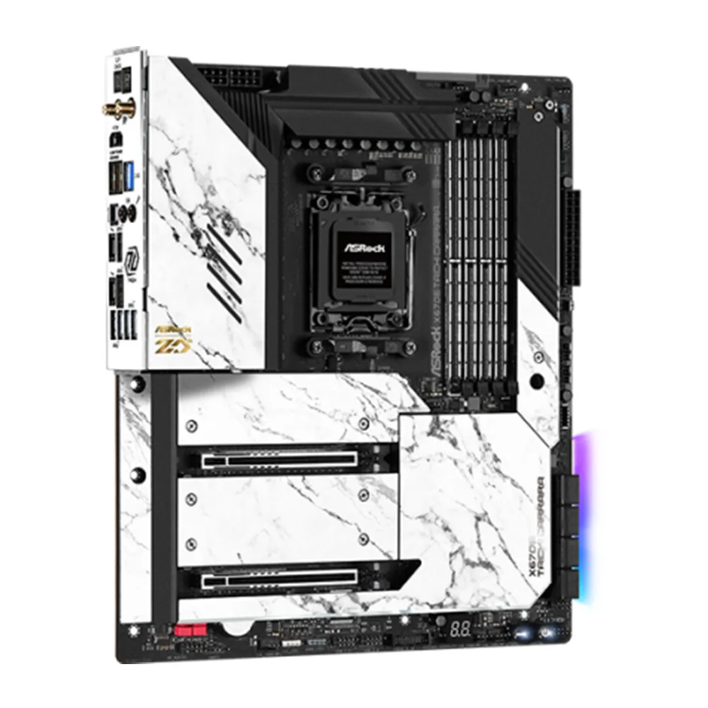 ASRock X670E TAICHI CARRARA マザーボード AMD X670 対応 9900X 8400F 7800X3D 7700 7500F CPU AM5 4xDDR5 7800 MHz HDMI 4xM.2 EATX