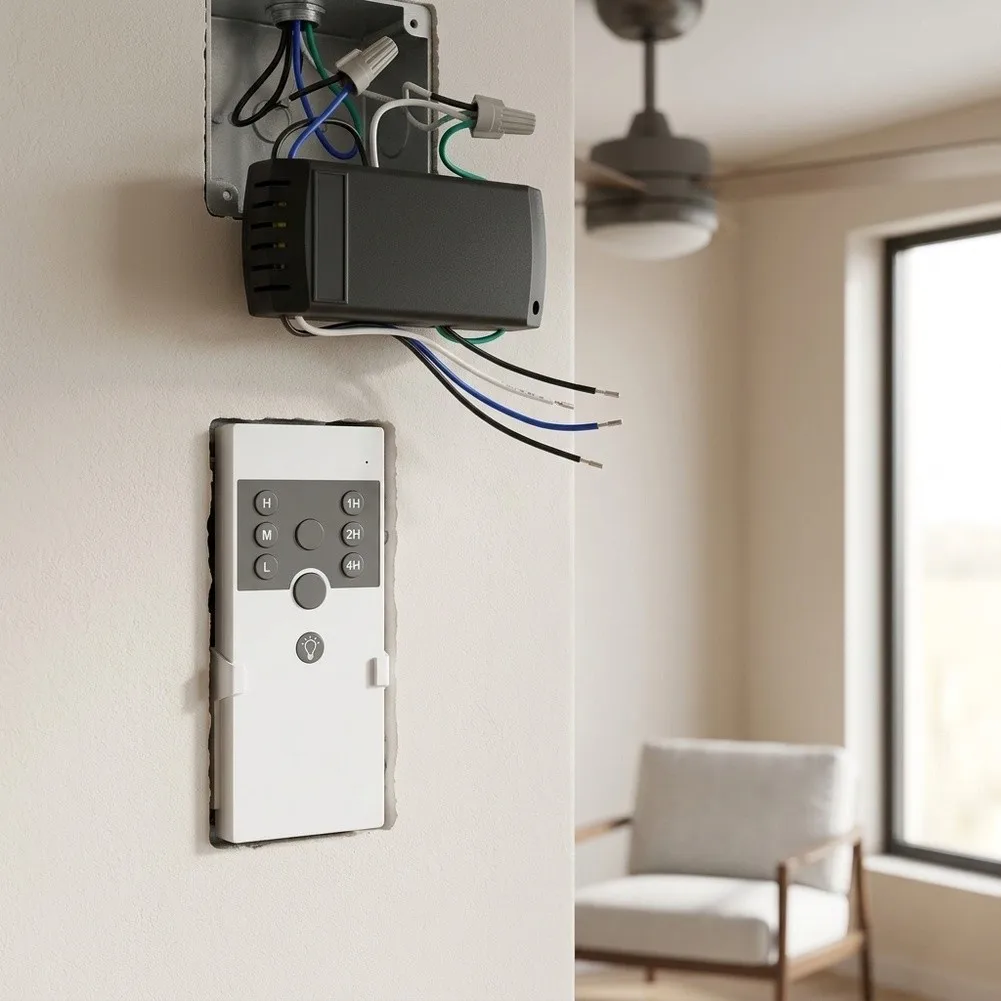 Wireless Smart Ceiling Fan Controller with 3 Timer Settings 1 Hour 2 Hour 4 Hour Remote Control for AC Ceiling Fans