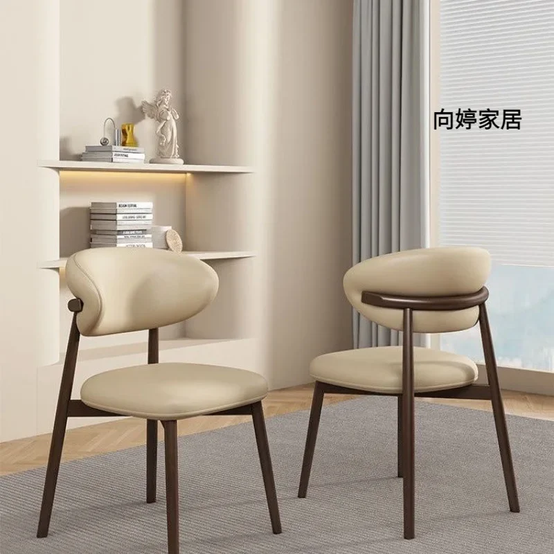 

Solid Wood Dining Chair Nordic Modern Simple Light Luxury Home Chair Dressing Table Chair Soft Backrest