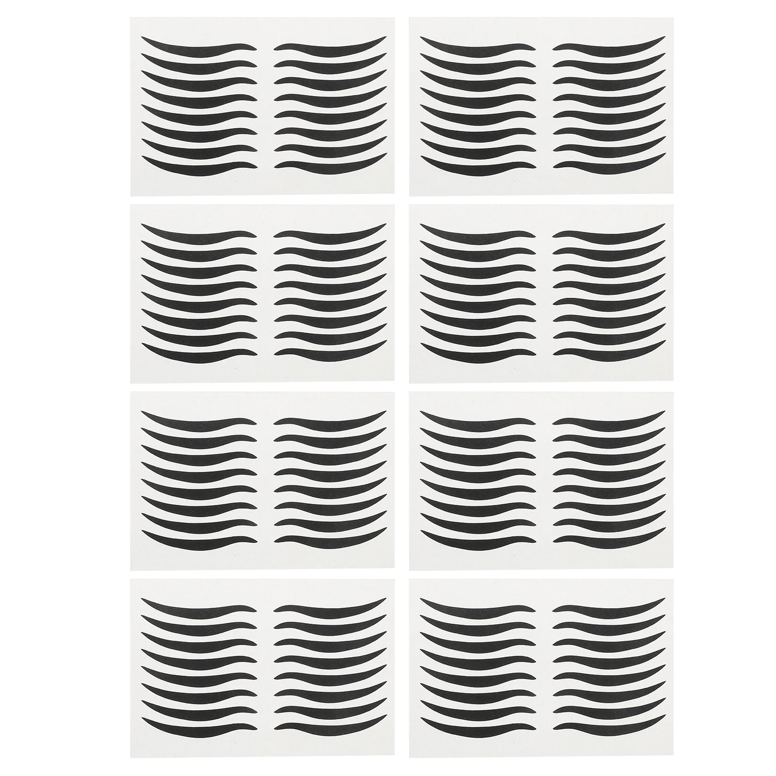 Adesivi per eyeliner neri 98X62Mm Strumento per il trucco degli occhi impermeabile riutilizzabile per la alternativa del nastro per doppia palpebra dal design alato