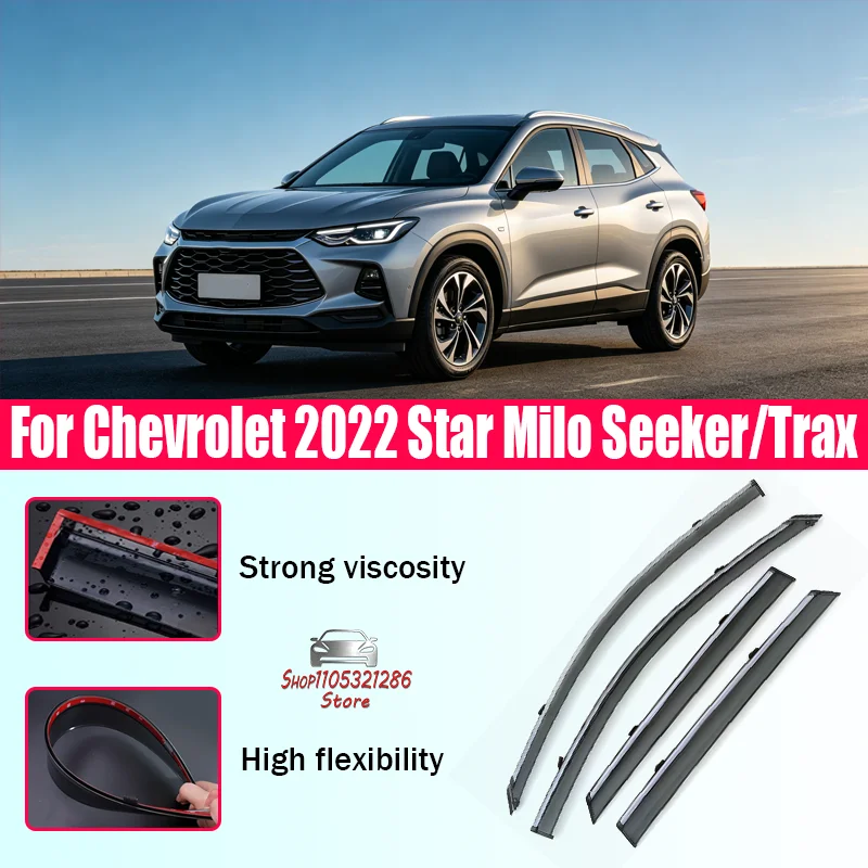 For Chevrolet 2022 Star Milo Seeker/Trax Window Deflectors Rain or Shine Side Window Deflector
