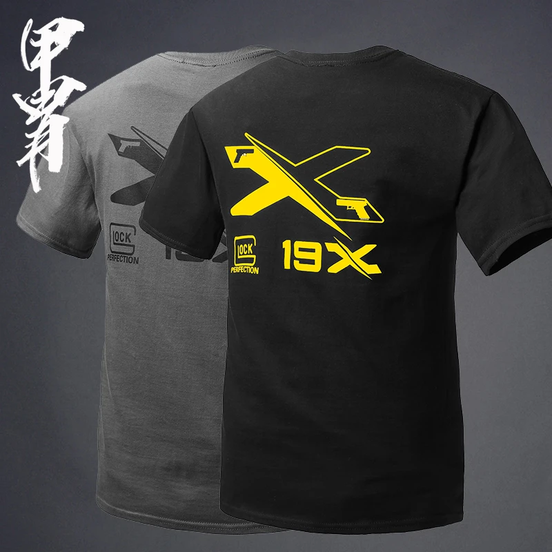 

2025 Gun Club Code 19 Tactical T-Shirt Men's Military Commemorative Short Sleeve Round Neck Enthusiast Tee
