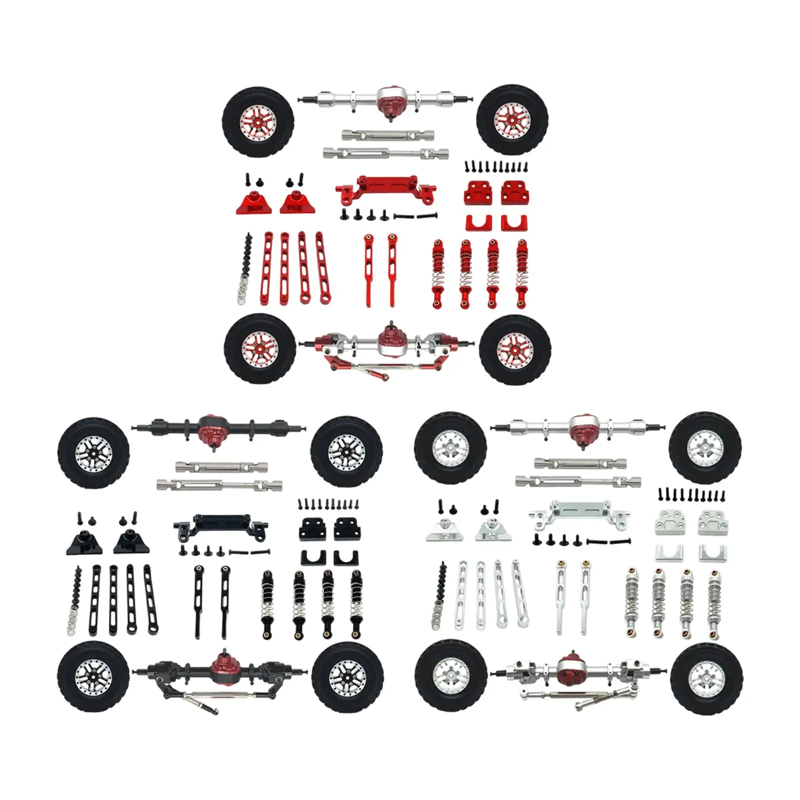 

Front Rear Axle DIY Kit Tie Rod and Steering Mounts 1:12 RC Car Upgrade Parts Replacement RC Car Accessories for MN82T