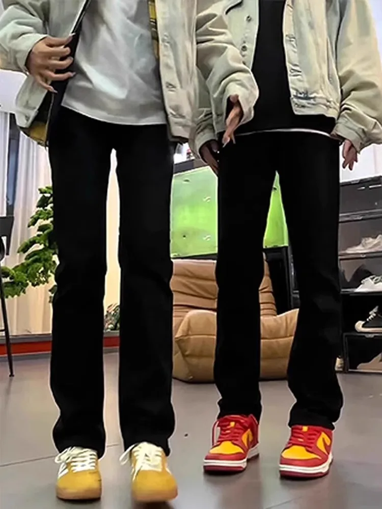 

Мужские джинсы Slim Fit Bla: зауженные, прямые, удлиненные, в американском стиле High Street, для подростков, зимние, модные