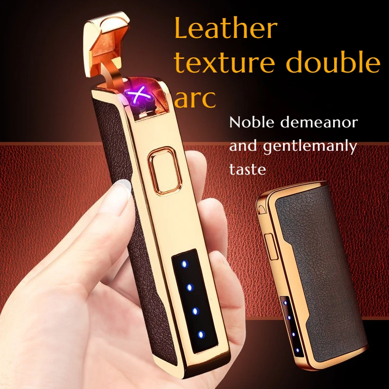 

Multi-functional Windproof Belt LED Light Strip Battery Level Display USB Dual Arc Charging, Advanced Cigarette Accessory