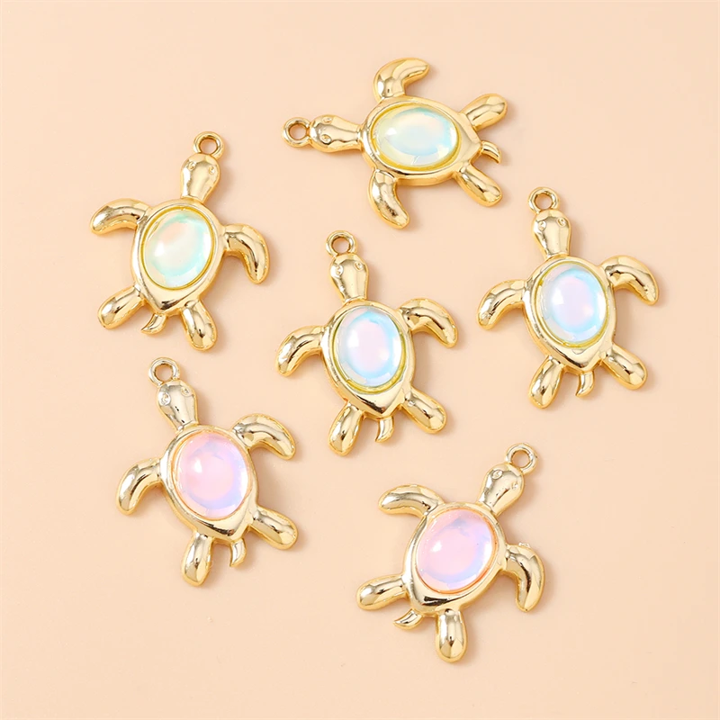 

20pcs 23x28mm Cartoon Animal Charms Crystal Alloy Turtle Charms Pendants for Jewelry Making Necklaces Earrings DIY Crafts Gifts