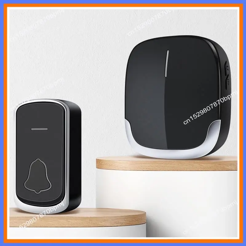 BAAE Electronic Remote Doorbell Flashing Doorbell Remote Doorbell Smart Call Doorbell Music Wireless Doorbell EU Plug