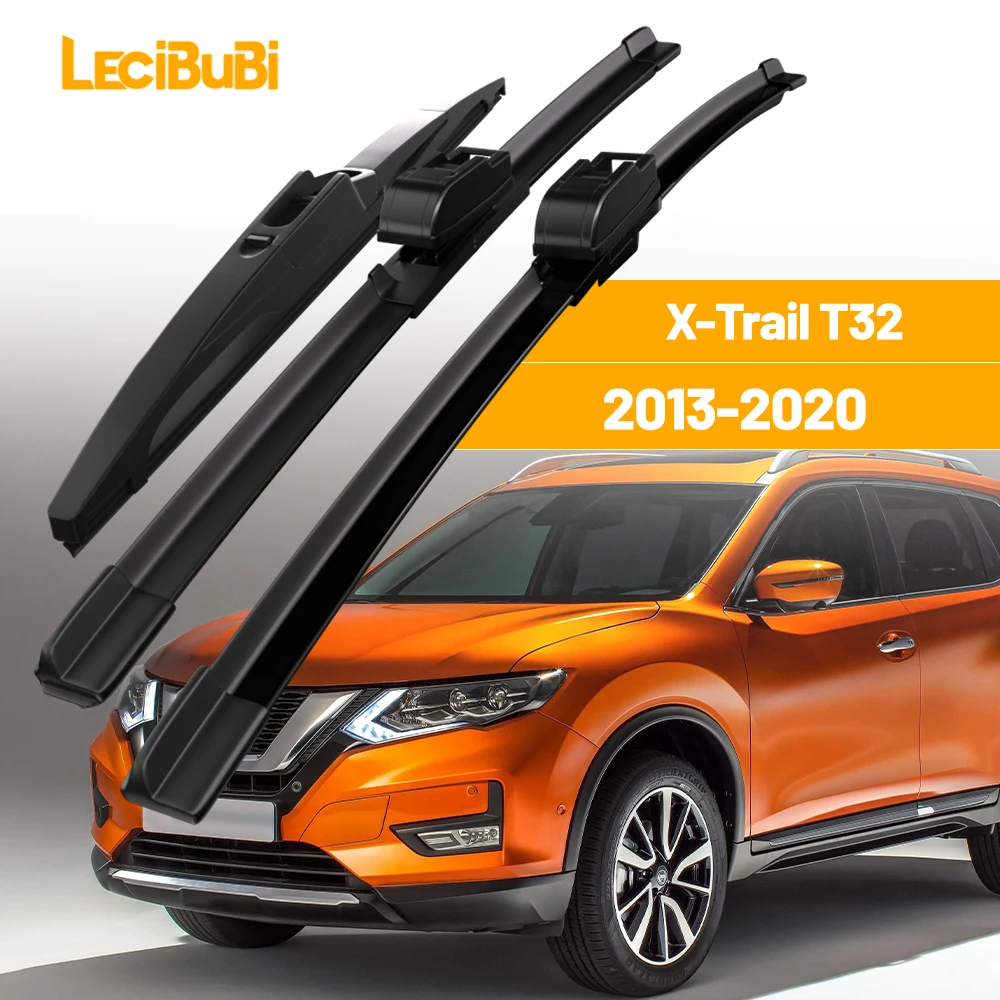 لنيسان X-Trail T32 2013-2020 1 مجموعة الجبهة والخلفية ممسحة زجاج أمامي شفرات مساحات الزجاج الأمامي 2014 2015 2016 2017 اكسسوارات
